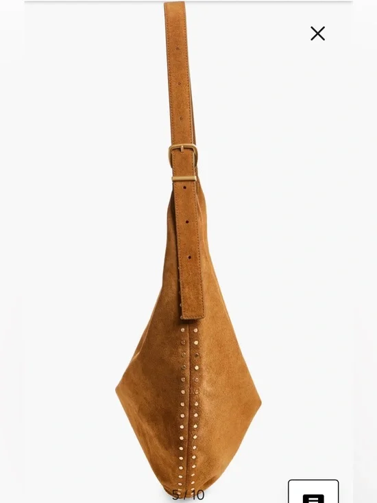 NWOT Madewell, The Essential Curve Shoulder Bag in Aged Cognac - Picture 5 of 13